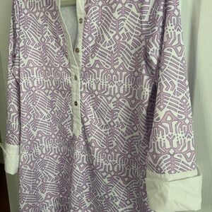CK Bradley Lavender Geometric Tunic | Preppy Resort Style